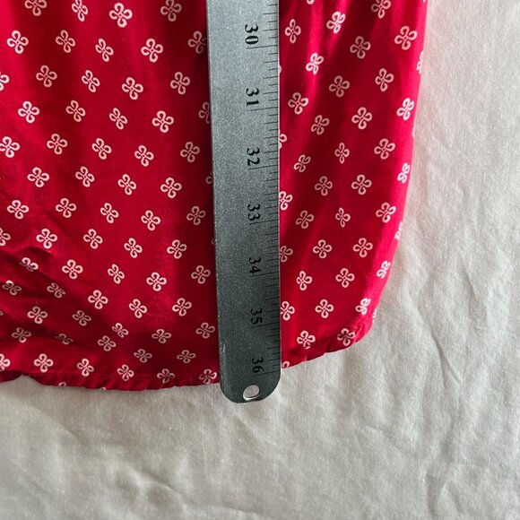 Gap Sleeveless Mini Dress Women S Drawstring Cinch Waist Side Pockets Floral Red - Picture 10 of 11